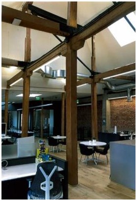 After: mezzanine space after rehabilitation
